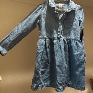 Osh kosh denim long sleeve collared dress